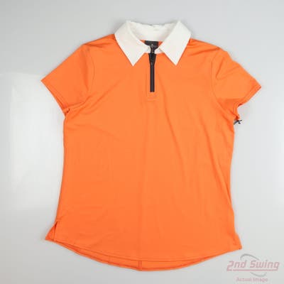 New Womens Belyn Key Polo X-Small XS Orange MSRP $112