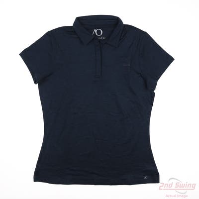 New W/ Logo Womens Anderson Ord Polo Small S Navy Blue MSRP $80