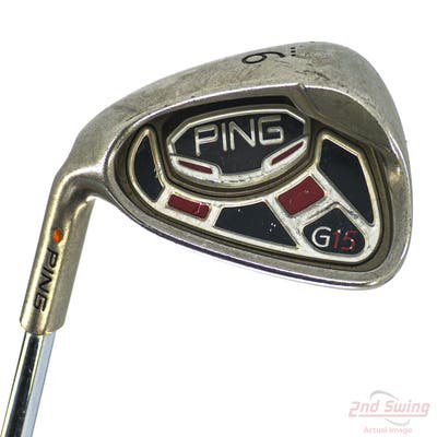 Ping G15 Single Iron 9 Iron Ping AWT Steel Regular Left Handed Orange Dot 35.5in