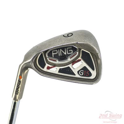 Ping G15 Single Iron 6 Iron Ping AWT Steel Regular Left Handed Orange Dot 37.0in