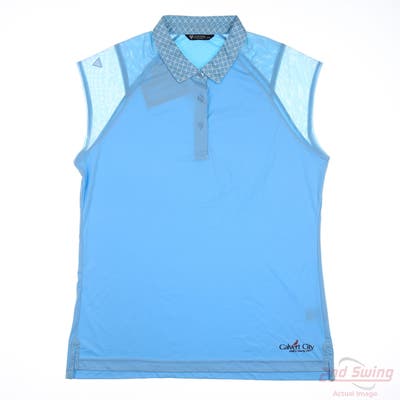 New W/ Logo Womens Level Wear Polo X-Large XL Blue MSRP $70