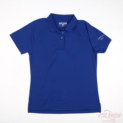 New W/ Logo Womens Level Wear Polo Small S Blue MSRP $92