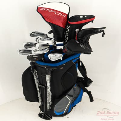 Complete Set of Men's TaylorMade Mizuno Cleveland Odyssey Golf Clubs + NEW Datrek Stand Bag - Right Handed