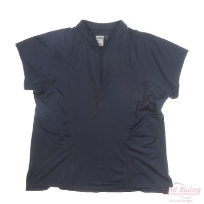 New Womens Lucky In Love Polo X-Large XL Navy Blue MSRP $78