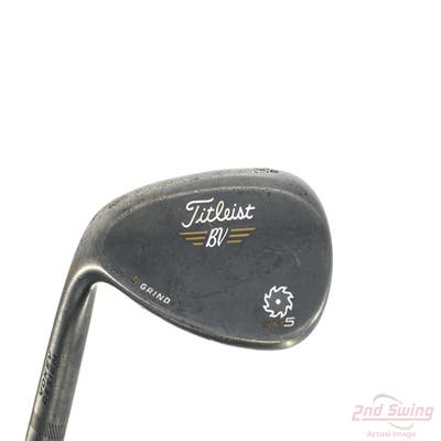 Titleist Vokey SM5 Raw Black Wedge Lob LW 60° 7 Deg Bounce S Grind Titleist SM5 BV Steel Wedge Flex Left Handed 35.25in