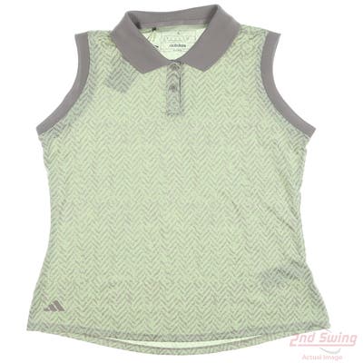 New Womens Adidas Sleeveless Polo Medium M Multi MSRP $65