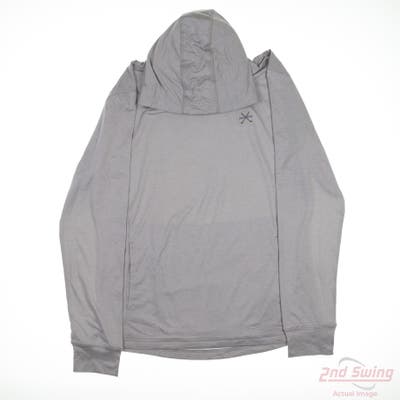 New W/ Logo Anderson Ord Womens Golf Hoodie Long Sleeve Large L Gray Solid MSRP $80
