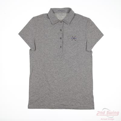 New W/ Logo Womens B. Draddy Polo Small S Gray MSRP $70