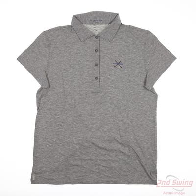 New W/ Logo Womens B. Draddy Polo Medium M Gray MSRP $70