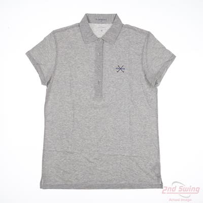 New W/ Logo Womens B. Draddy Polo Medium M Gray MSRP $70