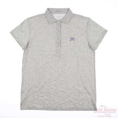 New W/ Logo Womens B. Draddy Polo Medium M Gray MSRP $70