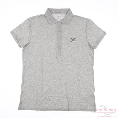 New W/ Logo Womens B. Draddy Polo Small S Gray MSRP $70
