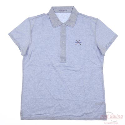 New W/ Logo Womens B. Draddy Polo Medium M Blue MSRP $70