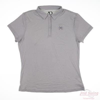 New W/ Logo Womens Anderson Ord Polo Large L Gray MSRP $80