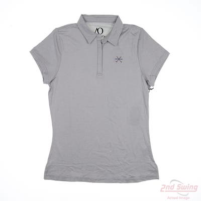 New W/ Logo Womens Anderson Ord Polo Medium M Gray MSRP $80