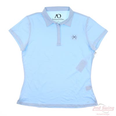 New W/ Logo Womens Anderson Ord Polo Medium M Blue MSRP $80