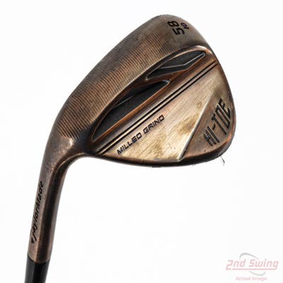 Mint TaylorMade Milled Grind HI-TOE 3 Copper Wedge Lob LW 58° 10 Deg Bounce FST KBS Hi-Rev 2.0 115 Steel Wedge Flex Left Handed 35.0in