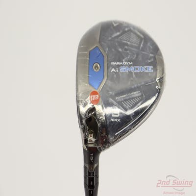 Mint Callaway Paradym Ai Smoke Max Fairway Wood 3 Wood 3W 15° Project X Denali Black 70 Graphite Stiff Left Handed 43.25in