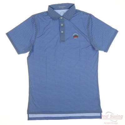 New W/ Logo Mens B. Draddy Polo Small S Blue MSRP $110