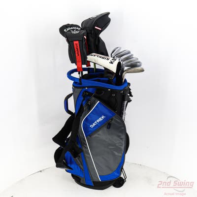 Complete Set of Men's TaylorMade Titleist Wilson Callaway Cleveland Golf Clubs + NEW Datrek Stand Bag