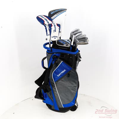 Complete Set of Men's Callaway TaylorMade Mizuno Cleveland Odyssey Golf Clubs + NEW Datrek Stand Bag