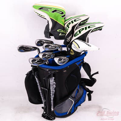 Complete Set of Men's Adams Cobra Nike Tour Edge Odyssey Golf Clubs + NEW Datrek Stand Bag