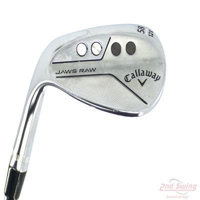 Callaway Jaws Raw Chrome Wedge Lob LW 58° 12 Deg Bounce X Grind Dynamic Gold Spinner TI Steel Wedge Flex Left Handed 35.0in