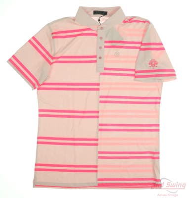 New W/ Logo Mens G-Fore Polo X-Large XL Pink MSRP $120