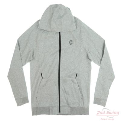 New W/ Logo Mens Level Wear Hooded Jacket Large L Gray MSRP $100