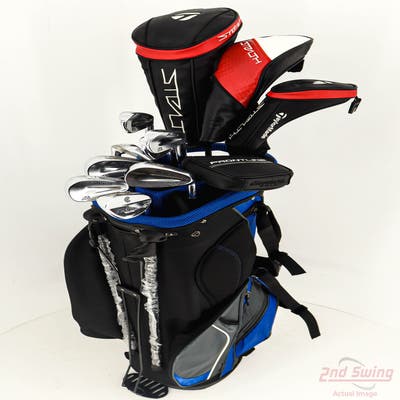 Complete Set of Men's TaylorMade Mizuno Cleveland Odyssey Golf Clubs + NEW Datrek Stand Bag