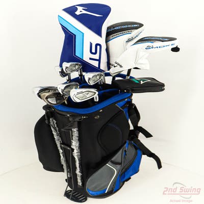 Complete Set of Men's TaylorMade & Mizuno Golf Clubs + NEW Datrek Stand Bag