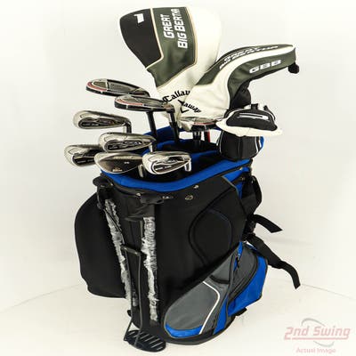 Complete Set of Men's Callaway Adams Cleveland TaylorMade Golf Clubs + NEW Datrek Stand Bag