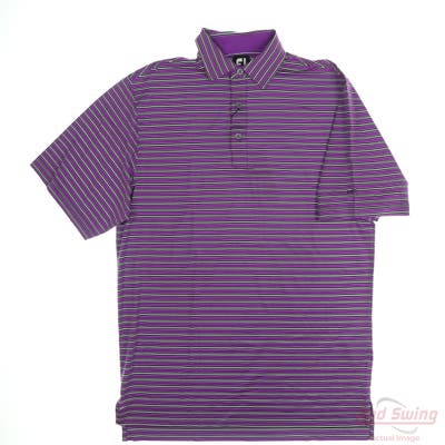 New W/ Logo Mens Footjoy Polo Medium M Purple MSRP $90 20034