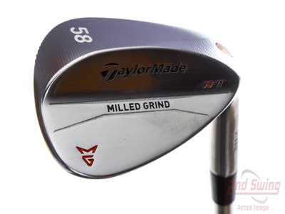 Mint TaylorMade MG1 Milled Grind Satin Chrome Wedge Lob LW 58° 11 Deg Bounce True Temper Dynamic Gold Steel Wedge Flex Right Handed 35.0in