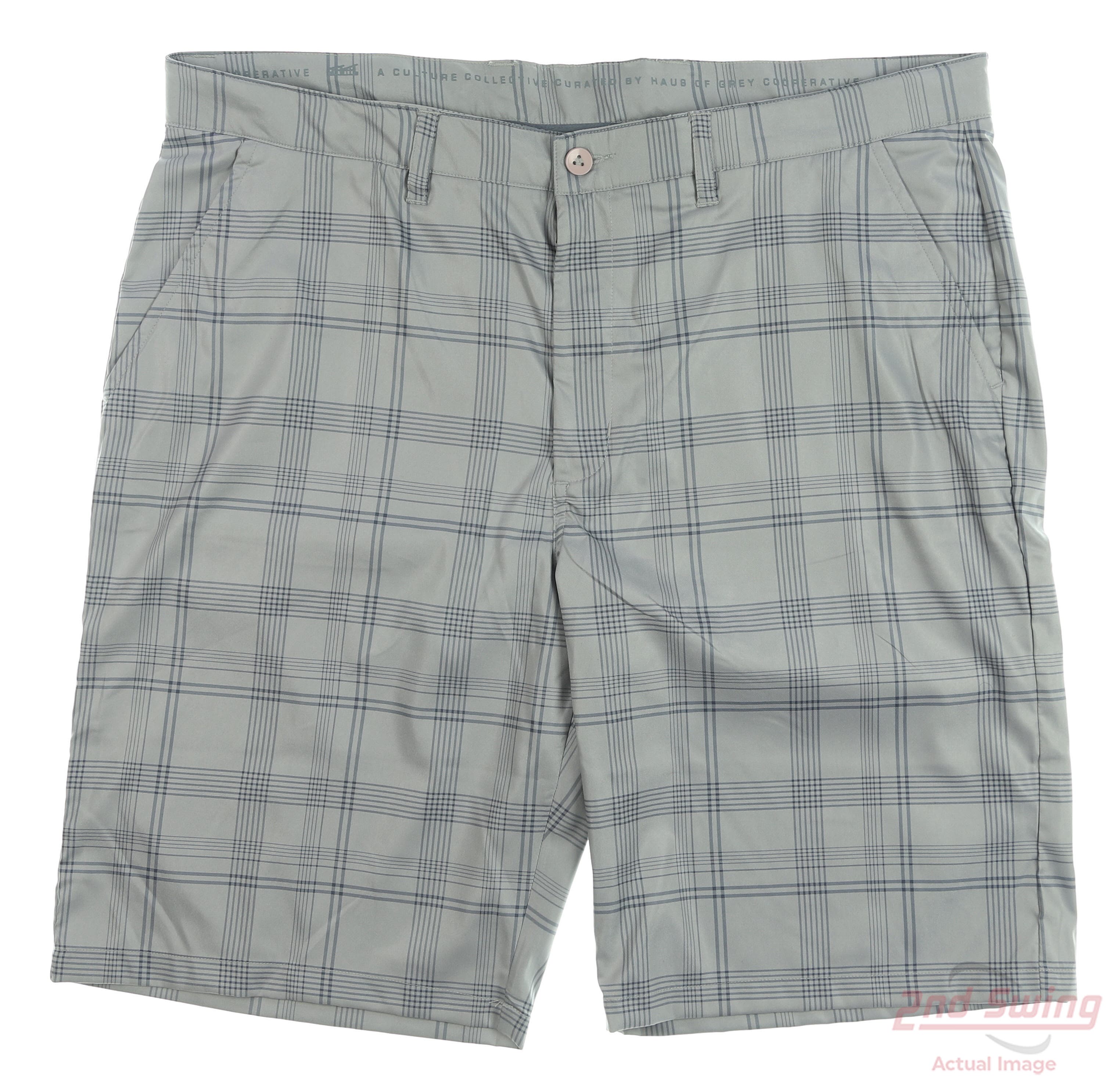 New Mens MATTE GREY Golf Shorts 38 Gray MSRP 80 2nd Swing Golf