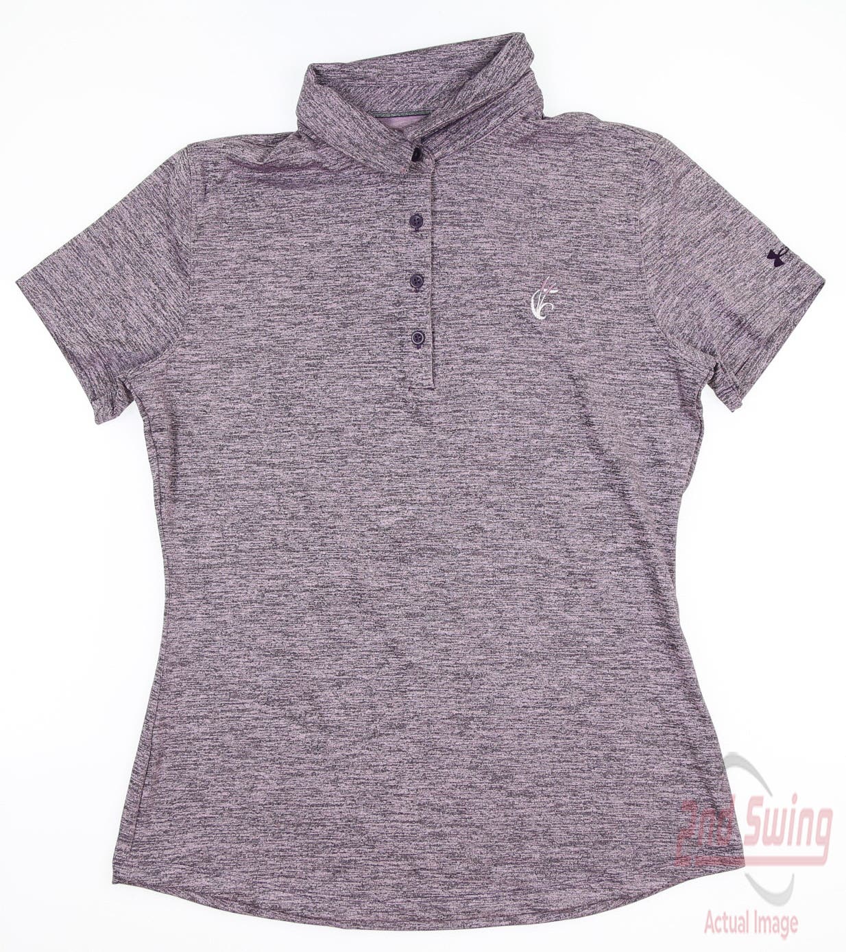 New W/ Logo Womens Under Armour Golf Polo Small S Purple MSRP $65 ...