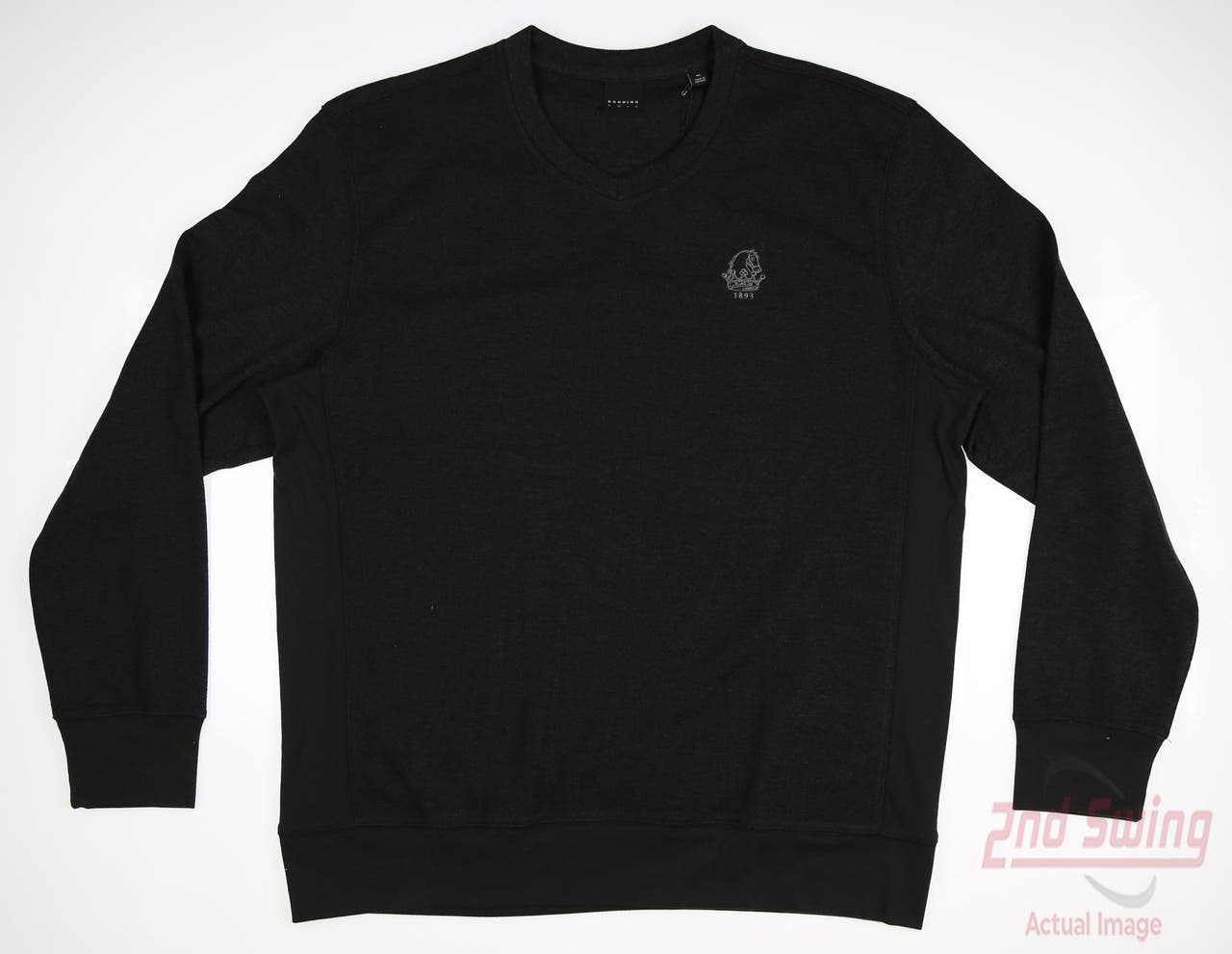 New W/ Logo Mens Dunning Golf Sweatshirt X-Large XL Black MSRP $100