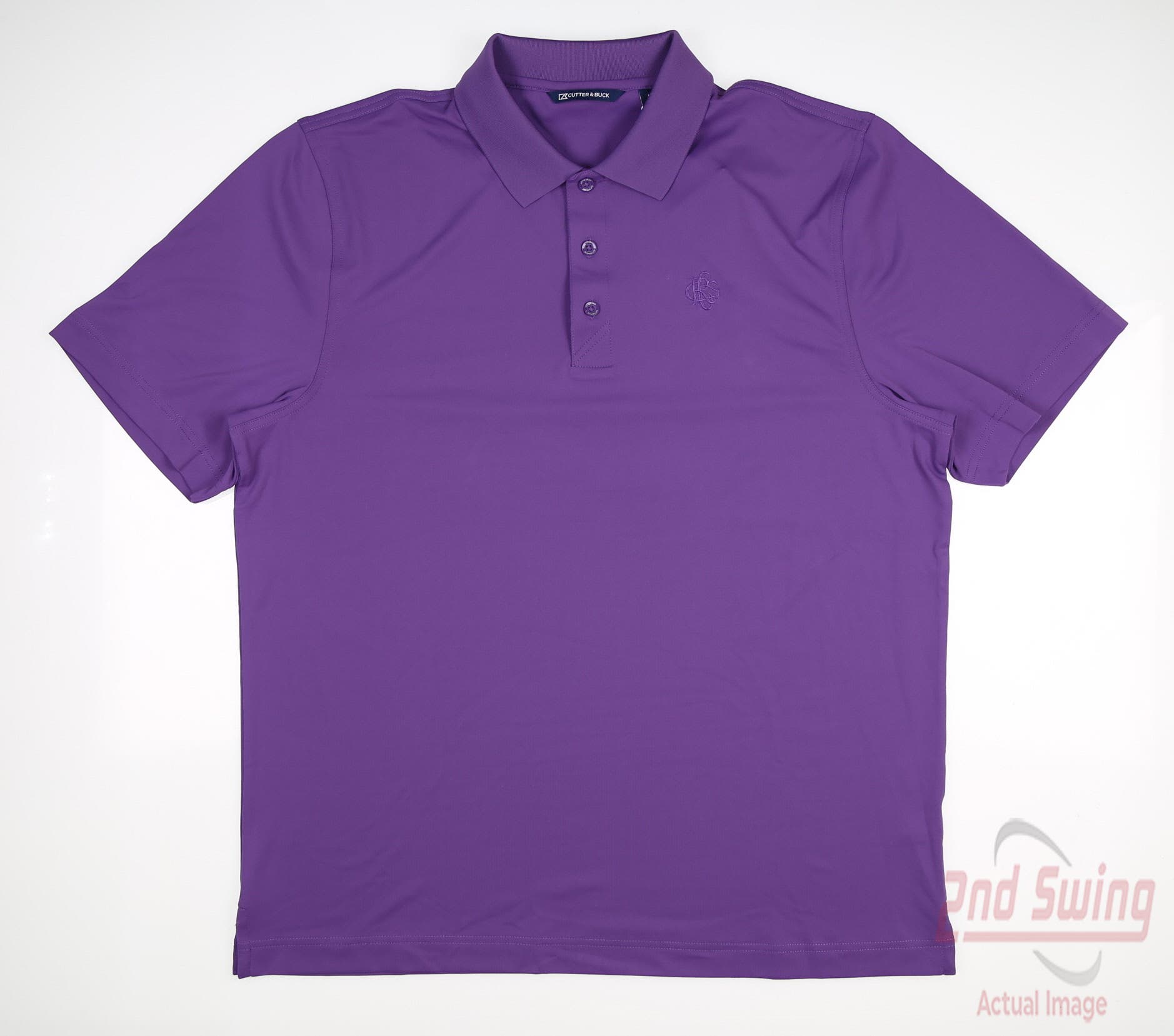 New W/ Logo Mens Cutter & Buck Golf Polo Large L Purple MSRP $70 ...