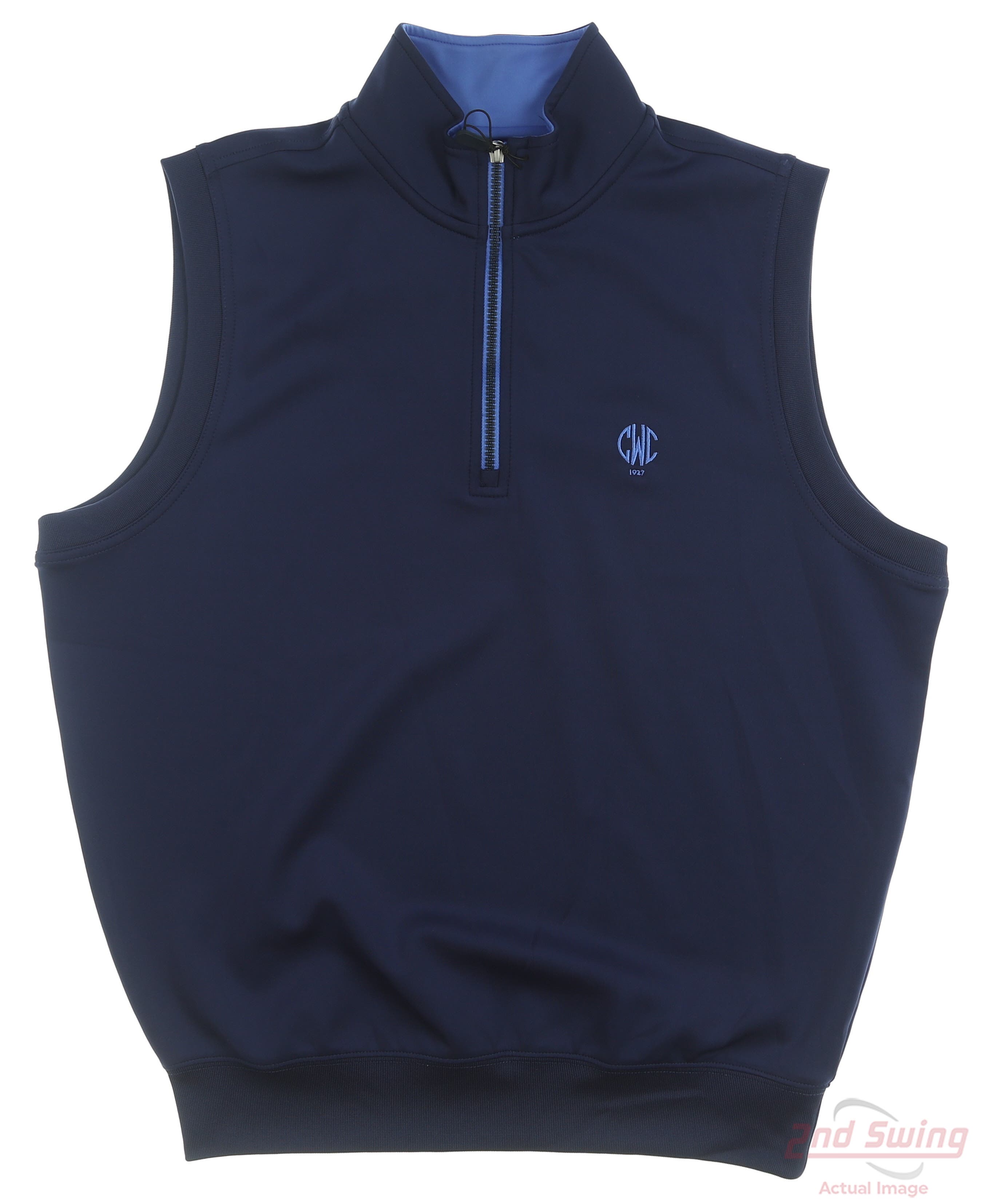 New W/ Logo Mens Fairway & Greene Golf Vest Small S Navy Blue MSRP 100