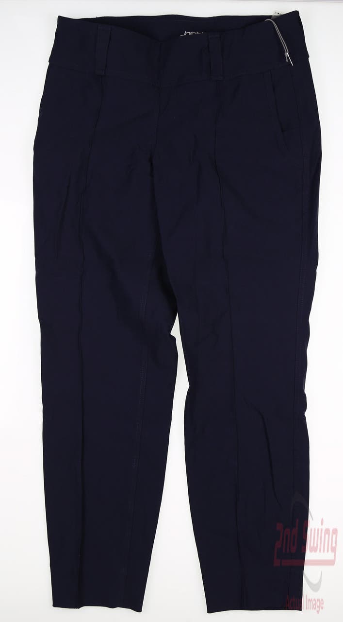 New Womens Jo Fit Slimmer Cropped Pants Small S Navy Blue MSRP $100 GB032-MDN
