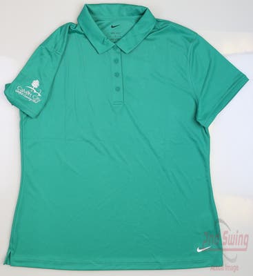 New W/ Logo Womens Nike Golf Polo Small S Green MSRP $60