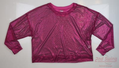 New Womens Lucky In Love Golf Long Sleeve X-Large XL Pink MSRP $88