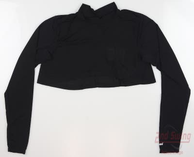 New Womens Jamie Sadock Cropped Long Sleeve Small S Jet MSRP $95