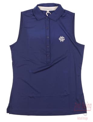 New W/ Logo Womens Fairway & Greene Charlotte Jersey Sleeveless Polo X-Small XS Chelsea MSRP $98