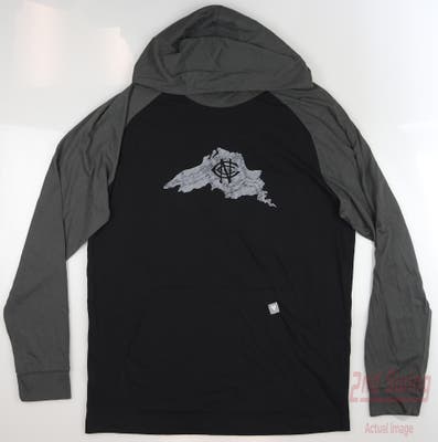 New W/ Logo Mens Level Wear Uproar Sweatshirt Small S Black/Charcoal MSRP $45
