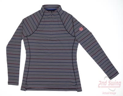 New W/ Logo Womens Peter Millar Golf 1/4 Zip Pullover Small S Multi MSRP $130