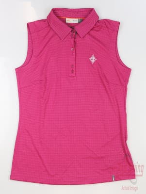 New W/ Logo Womens KJUS Eve Sleeveless Polo Small S Pink MSRP $99