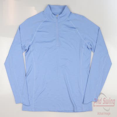 New Womens Puma 1/4 Zip Golf Pullover Small S Day Dream Blue MSRP $70