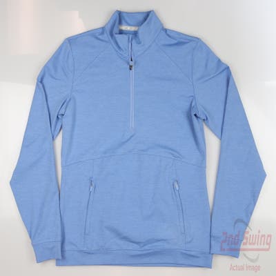 New Womens Puma 1/4 Zip Golf Pullover Small S Blue MSRP $70