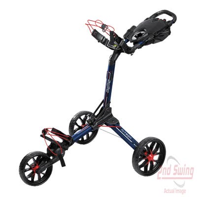 New Bag Boy Nitron Auto-Open Push and Pull Cart Navy/Red